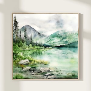 Terra Nova National Park Watercolor Painting Art Print, Terra Nova National Park Poster, Canada National Parks, Canada Travel Poster, Gift