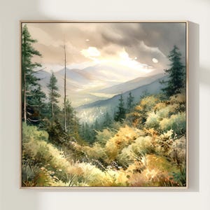 Great Smoky Mountains National Park Watercolor Painting Art Pint, Smoky Mountains Poster, Watercolor Art, Travel Gifts, Travel Poster. SM