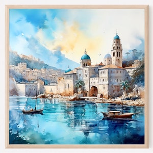 Dubrovnik Art Print, Croatia Art, Dubrovnik Poster, Travel Art, Travel Poster, Croatia Wall Art, Travel Gift, Home Decor, Housewarming Gift