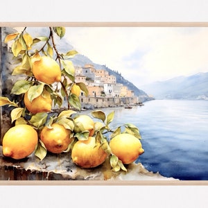 Positano, Amalfi Coast Art Print, Italy Watercolor Art, Travel Gift, Travel Poster, Europe Painting, Italian Coast, Italian Riviera Artwork