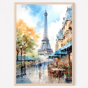 Paris Art Print, Eiffel Tower Wall Art, France, Parisian Poster, Paris Decor, Paris Gift, Travel Gift, Travel Poster, Europe, Housewarming
