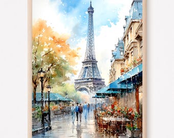 Paris Art Print, Eiffel Tower Wall Art, France, Parisian Poster, Paris Decor, Paris Gift, Travel Gift, Travel Poster, Europe, Housewarming