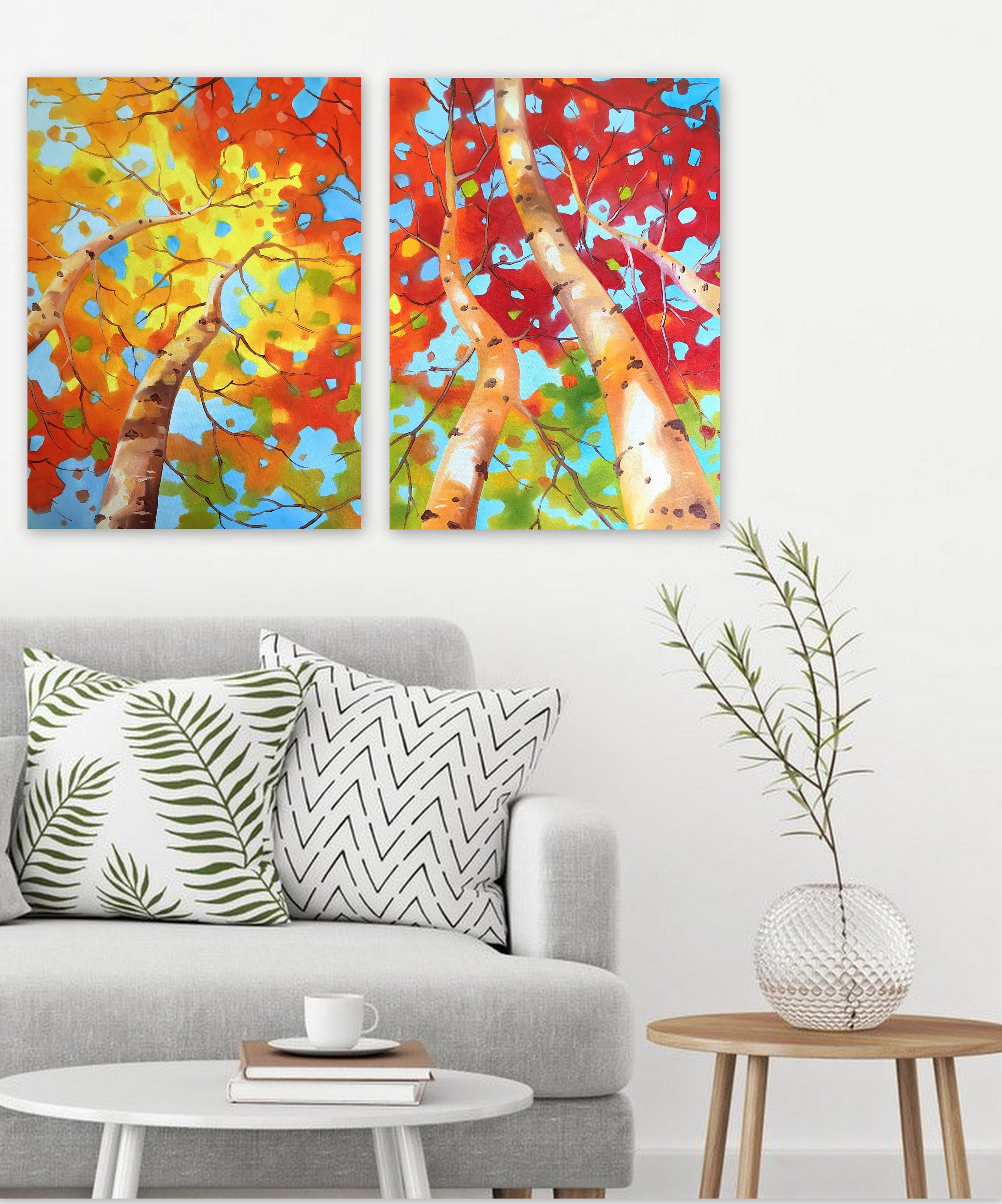 Extra Large Wall Art Abstract Tree Oil Painting on Canvas | Etsy