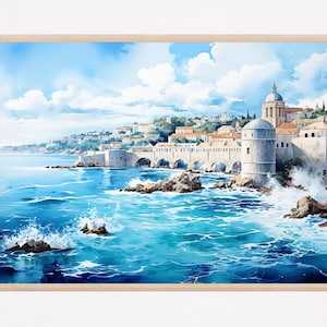 Dubrovnik Art Print, Croatia Art, Dubrovnik Poster, Travel Art, Travel Poster, Croatia Wall Art, Travel Gift, Home Decor, Housewarming Gift