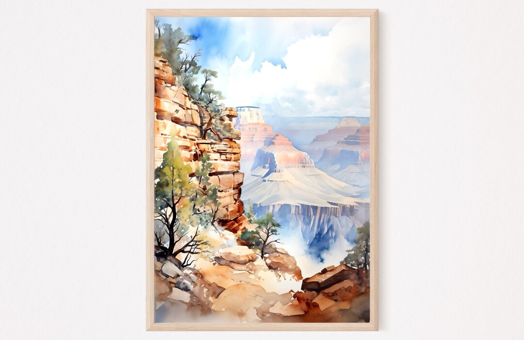 View of Grand Canyon Art Print Grand Canyon National Park Art Print, Grand ...