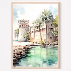 Dry Tortugas National Park Florida Watercolor Travel Print Gift Hiking Wall Art Home Decor Poster
