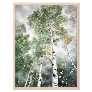 Aspen tree watercolor painting art print, birth tree wall art, Colorado wall art, Home decor gift art