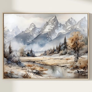 Grand-Teton-Nationalpark, Reisedruck, Wandkunst, Grand-Teton-Nationalpark, Wandbehang, Heimdekoration, Grand-Teton-Nationalpark, Geschenkkunst. GT