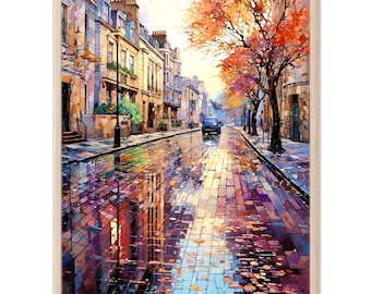 London-Aquarell-Kunstdruck, London-Wandbild, England-Poster, Reisegeschenk, Reiseposter, Einzugsgeschenk, Hochzeitsgeschenk