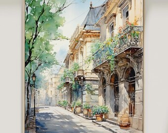 Vienna Art Print, Vienna Painting, The Streets of Vienna Wall Art, Home Decor Gift Art