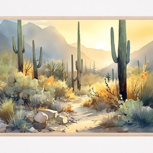 Saguaro Nationalpark Aquarell Malerei Fine Art Print