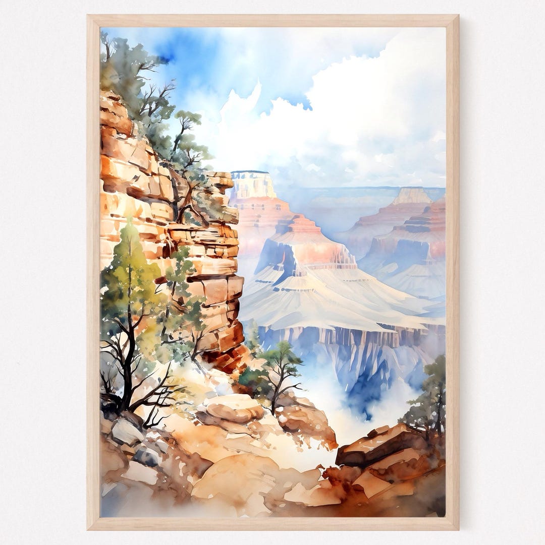 Grand Canyon Art Print Grand Canyon National Park Art Print, Grand ...