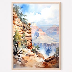 Grand Canyon Art Print Grand Canyon National Park Art Print, Grand Canyon Wall Art, Southwestern Wall Art, Grand Canyon Painting. GC