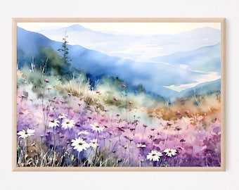 Scenic Blue Ridge Parkway Painting - Appalachian Mountain Art for Home Decor - Nature Lover Gift