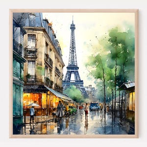 Paris Art Print, Eiffel Tower Wall Art, France, Parisian Poster, Paris Decor, Paris Gift, Travel Gift, Travel Poster, Europe, Housewarming