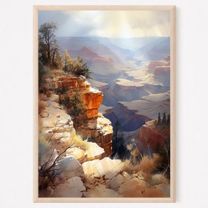 Grand Canyon Art Print Grand Canyon National Park Art Print, Grand Canyon Wall Art, Southwestern Wall Art, Grand Canyon Painting. GC