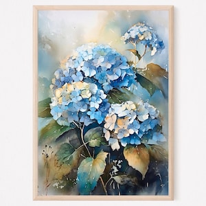 Hydrangea Watercolor Painting Art Print
