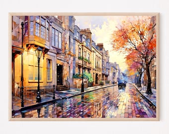 London-Aquarell-Kunstdruck, London-Wandbild, England-Poster, Reisegeschenk, Reiseposter, Einzugsgeschenk, Hochzeitsgeschenk