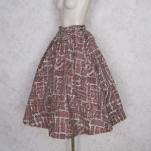 1950s Full Cotton Circle Skirt / Vintage Hawaiian Tiki Skirt image 1