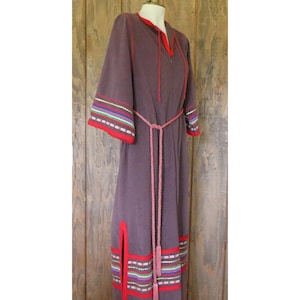 1970s Vintage Vassarette Velour Robe Zip Front Hippie Boho Lounge Robe