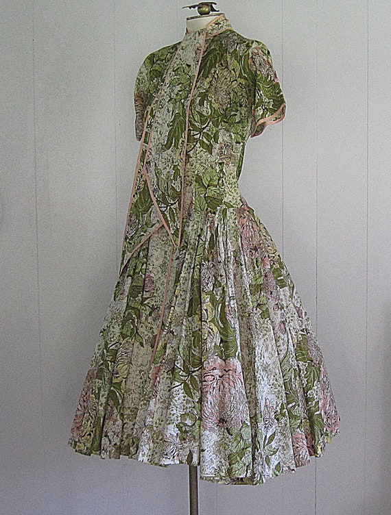 1950s Vintage Lilli Ann Dress / Rare '50s Floral … - image 2