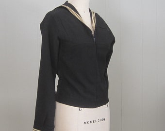 Vintage Navy Sailor Uniform Top / 1940s WWII Era U.S. Navy