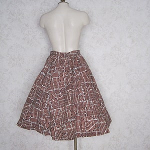 1950s Full Cotton Circle Skirt / Vintage Hawaiian Tiki Skirt image 4