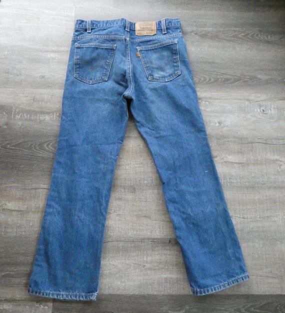 Vintage Levi's 517 Jeans: Orange Tab Boot Cut Den… - image 5