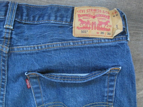 Levi's 501 Button Fly Jeans 36 x 30 Tag Vintage S… - image 7