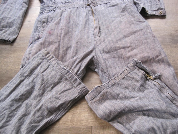 Vintage Key Denim Mechanic Coverall / Herringbone… - image 5