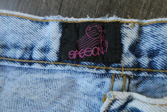 Vintage Sasson Acid Wash Jeans / 1980s 1990s High… - image 7