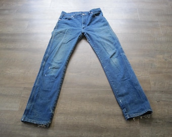 Vintage Wrangler Jeans: Worn Cowboy Denim, Straight Leg (32x34)