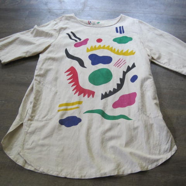 Penelope | Abstract Print Tunic Top