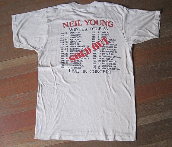 1980s Vintage Neil Young Shirt / 1983 Neil Young and … - Gem
