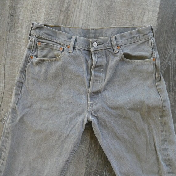 Levi's 501 Button Fly Jeans Vintage Gray Levis Na… - image 2