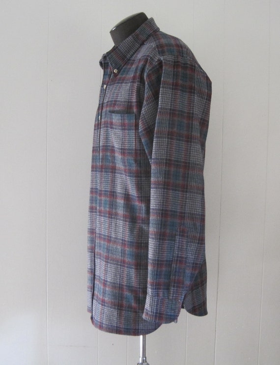 Vintage Pendleton Wool Shirt / Pendleton Plaid Fl… - image 4