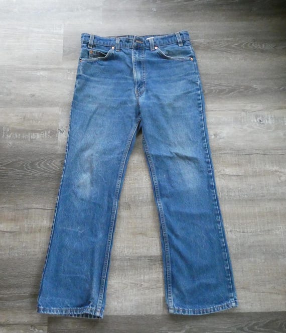 Vintage Levi's 517 Jeans: Orange Tab Boot Cut Den… - image 1