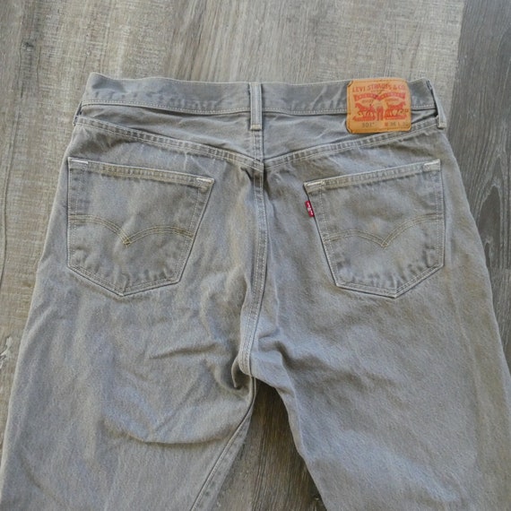 Levi's 501 Button Fly Jeans Vintage Gray Levis Na… - image 6