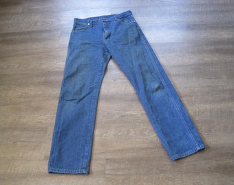 Vintage High Waist Wrangler Jeans, Faded Straight Leg Denim (32x32)