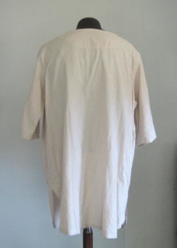 Gudrun Sjoden Tunic Dress / Y2K Cotton Linen Abst… - image 5