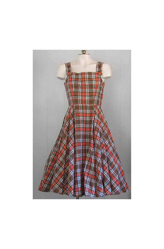 1950s Vintage Cotton Fit & Flare Summer Sundress … - image 1