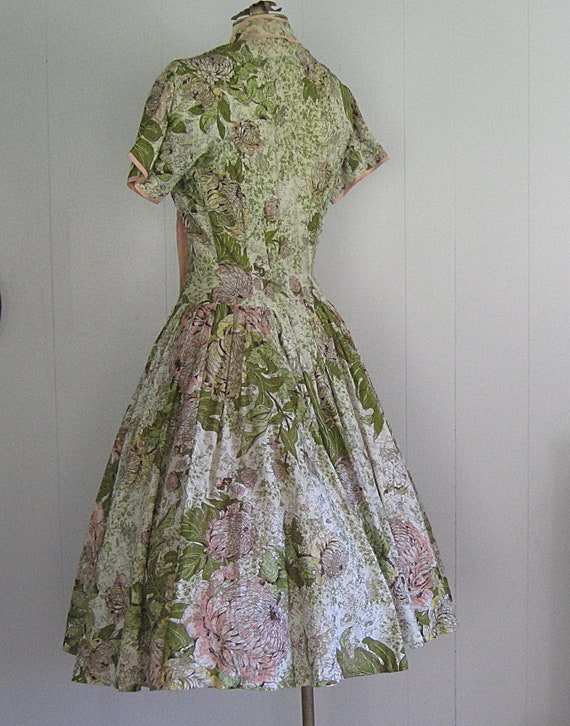 1950s Vintage Lilli Ann Dress / Rare '50s Floral … - image 3