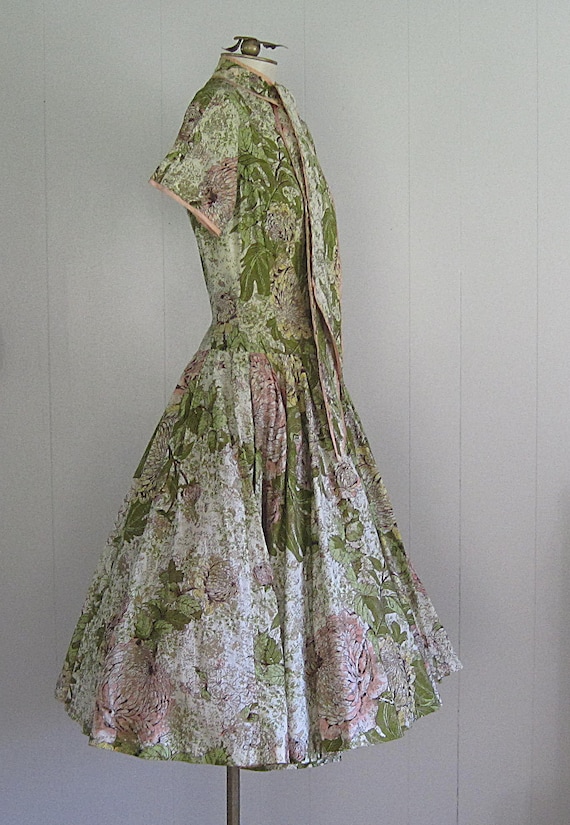 1950s Vintage Lilli Ann Dress / Rare '50s Floral … - image 4