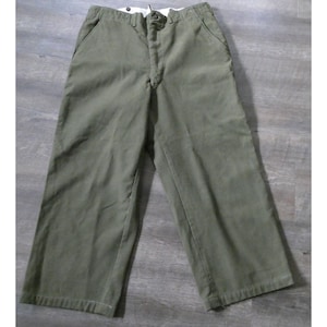 Vintage US Army Wool Field Trousers M-1951 Korean War Uniform Pants 35 x 27 Short