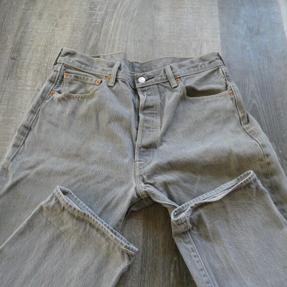 Levi's 501 Button Fly Jeans Vintage Gray Levis Na… - image 3