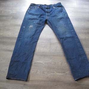 Vintage Levi 501 Button Fly Jeans / Single Stitch Levi's Distressed Denim 38 x 36 Natural Wear Levis Long Tall Jeans 38 x 35 Actual