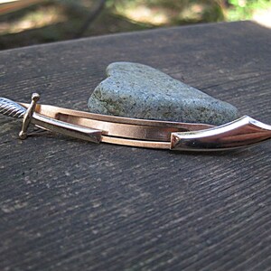 Vintage Swank Scimitar Tie Bar: Midcentury Sword Tie Clip