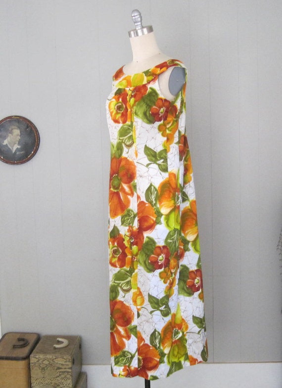 1960s Vintage Hawaiian Dress / 60s Alice Polynesi… - image 2