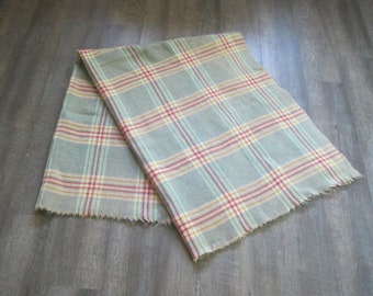 Vintage Wool Plaid Camp Blanket: Rustic Cabin Throw (56x72)