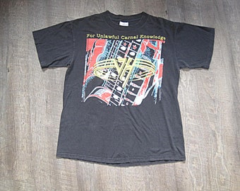 Vintage Van Halen Concert Shirt / Authentic For Unlawful Carnal Knowledge 90s Van Halen Tour T Shirt / Licensed Van Halen 2 sided Tee